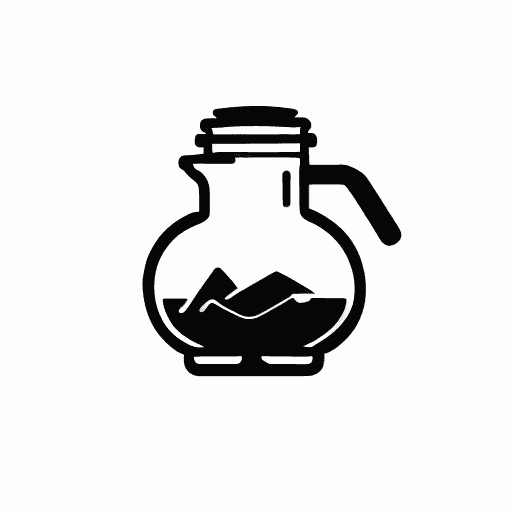 AI generated: (simple background,white background,logo:1.3), alchemist, black and white, monotone, icon, favicon, ...