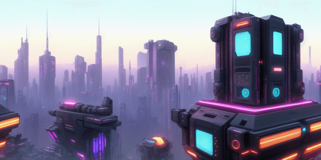 AI generated: equirectangular, HDRI image of a silicon valley virtual reality 10th anniversary, cyberpunk art by a...