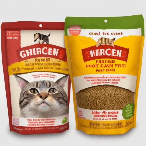AI generated: Grain-free staple food package for dogs and cats made with chicken 