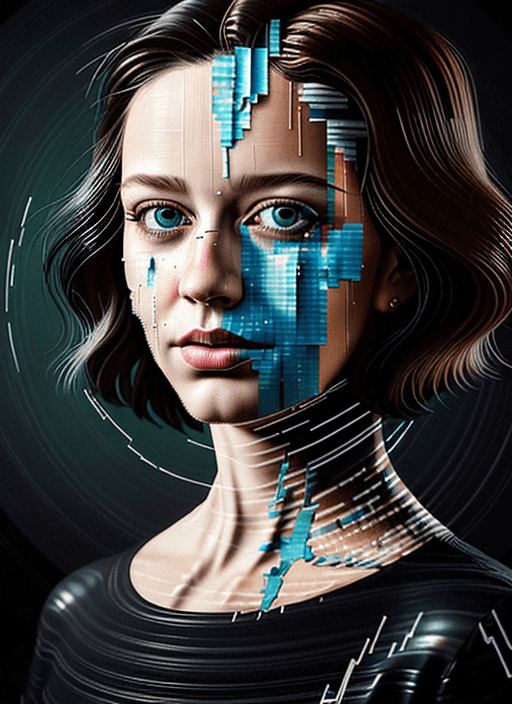 AI generated: Create a digital portrait that looks like it’s been painted traditionally, but with a modern twist: ...