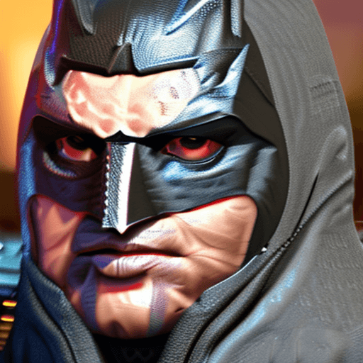 AI generated: Batman, battle scars, highly detailed, packed with hidden details, style, high dynamic range, hyper ...