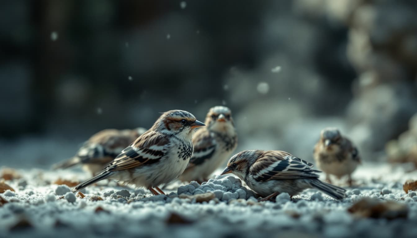 AI generated: The sparrows is playing clay ,(sparrow), (sparrow), (sparrows), (no human), (no female), ((realistic...