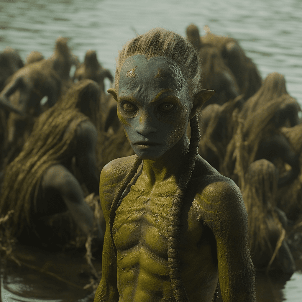 AI generated: serpent people, sci fi, alien --c 50