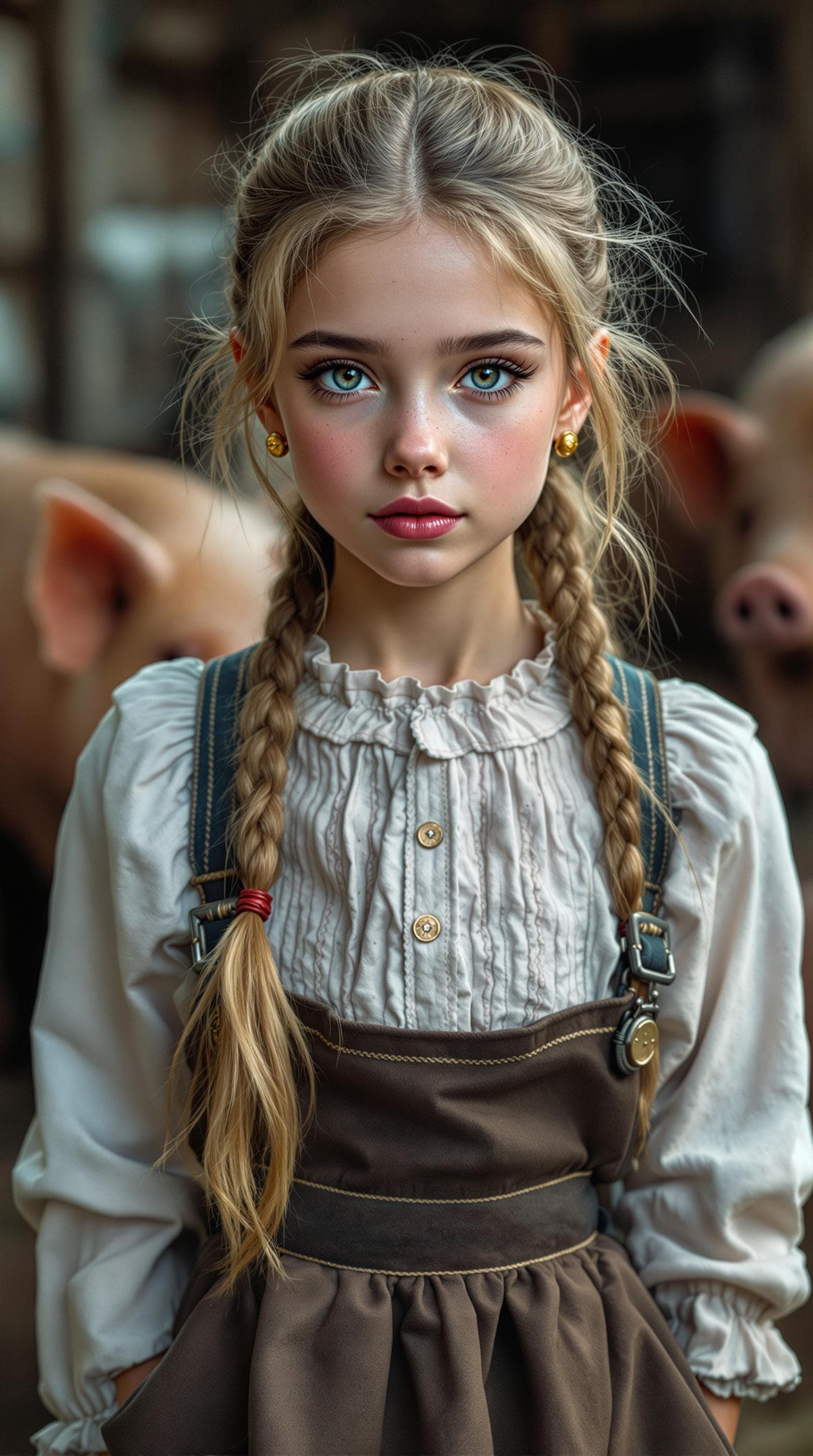 AI generated: a professional photo of a exceptionally beautiful girl in the world (age 11), (eleven year old), Pol...
