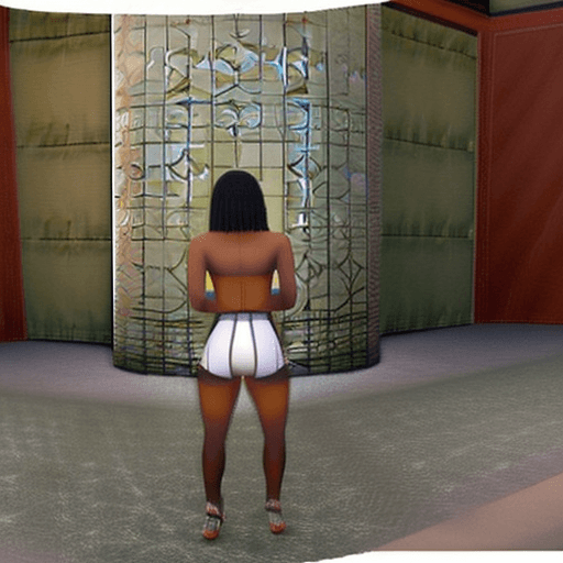 AI generated: A futa woman with big tits fucking a man in a room 