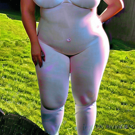 AI generated: photo of a beautiful serbian lady with golden hair and big bosoms and a curvy shape, overly enlarged...