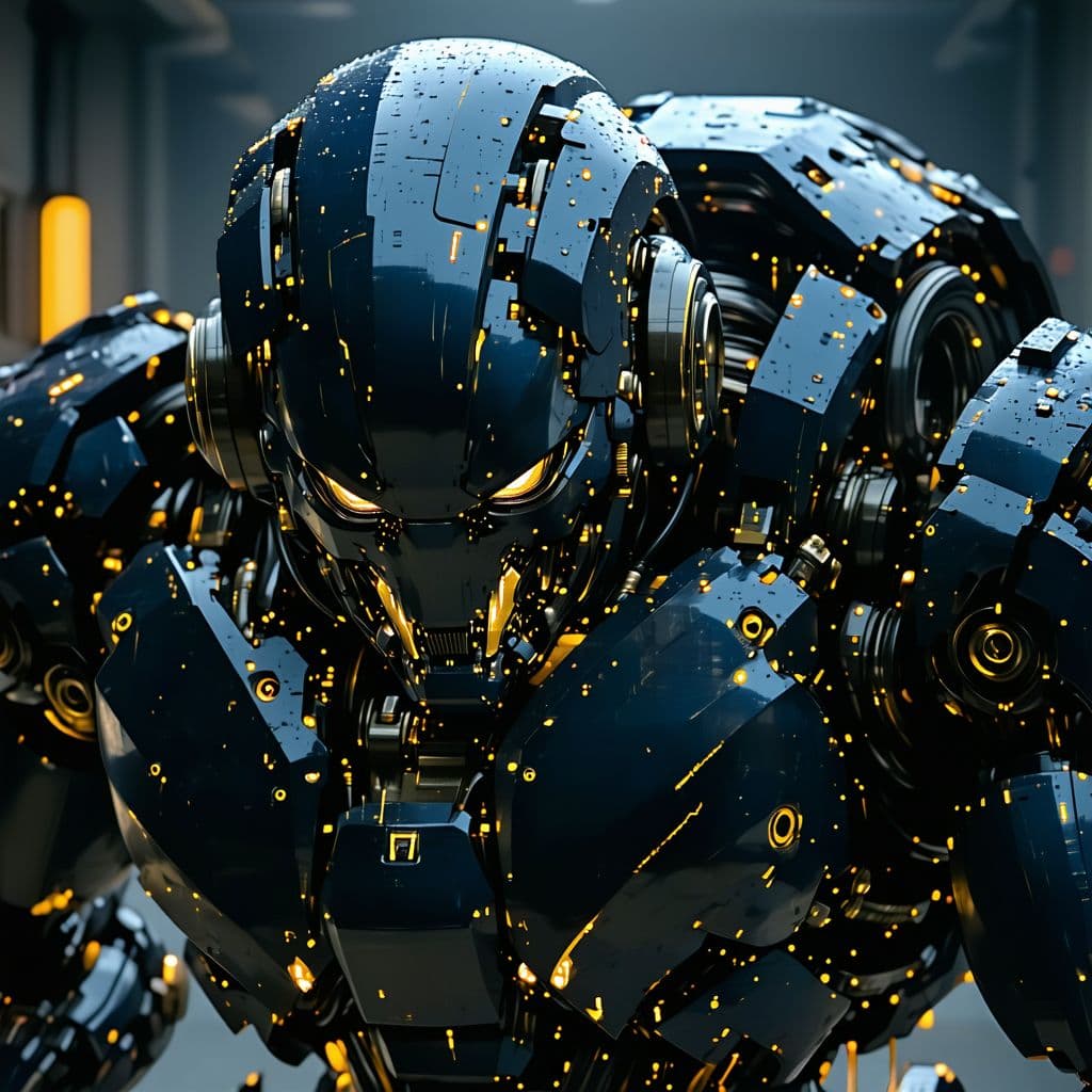 AI generated: evil preworkout, robots, unbelievable gains