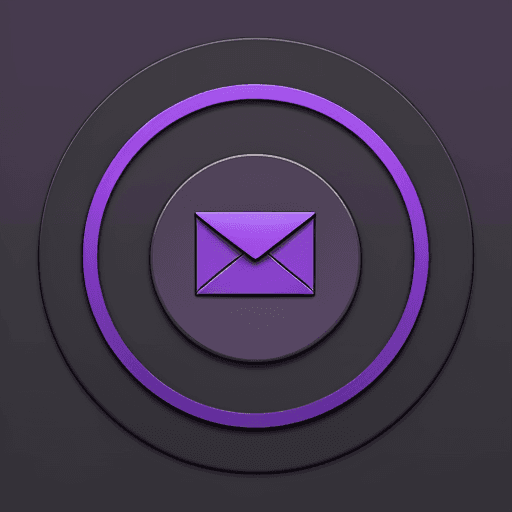 AI generated: a logo for an email encryption app.
 The main colors are black and purple.
It should have a modern d...