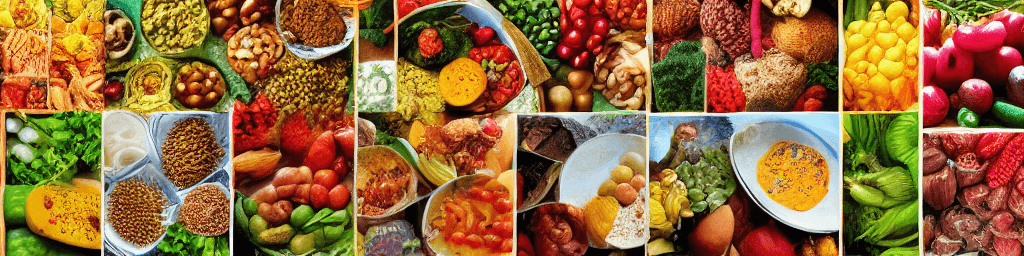 AI generated: worldwide food background photos
