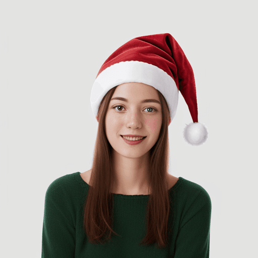 AI generated: grich with christmas hat with white background