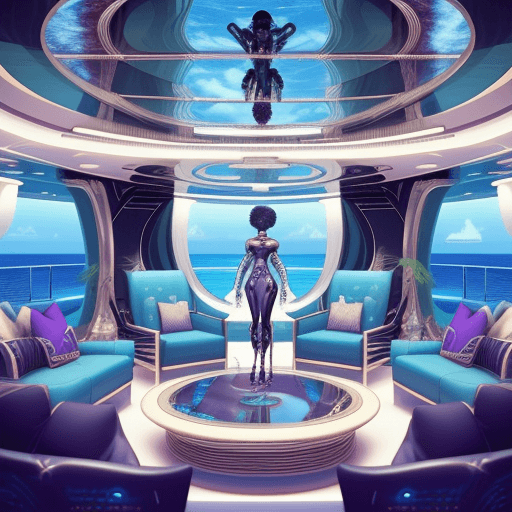 AI generated: afrofuturism high fashion entrepreneurs pitchblkpro, blasian billionaire socialites with dreads tour...