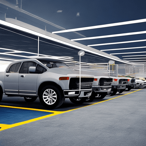 AI generated: Hyper realistic photo of a parking lot with 4 wheels on each side.