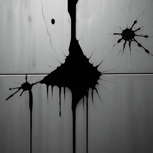 AI generated: wall with ,black scratches،bloody drops on wall