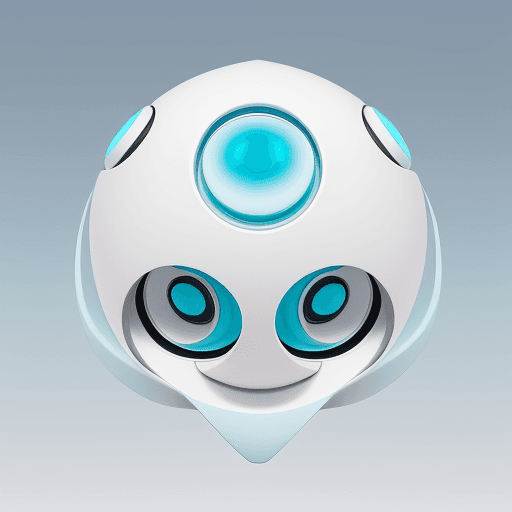 AI generated: **External Design**

- Head: Harmonious design with semi-spherical sky blue dome and white base
- Fa...