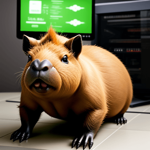 AI generated: capybara gamer