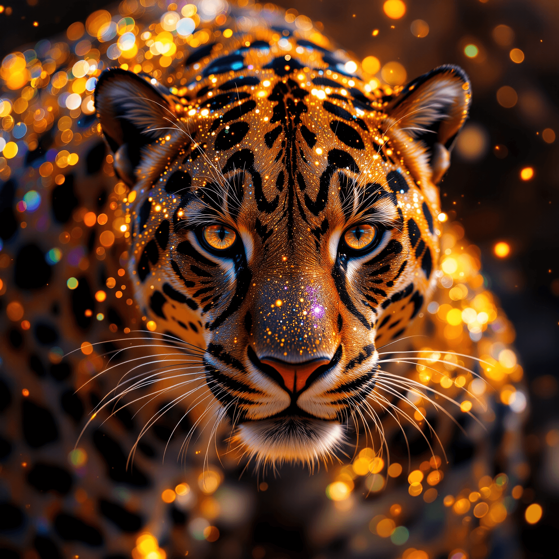 AI generated: Starlit Leopard