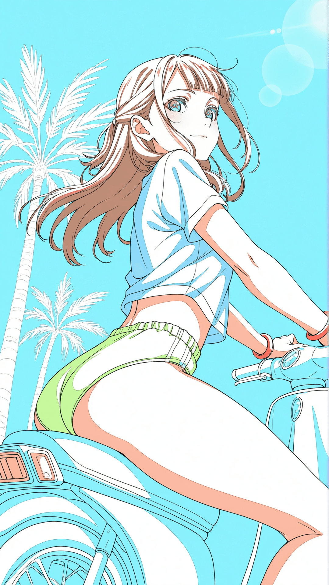 AI generated: 1girl, female, portrait, (lineart:1.3, color trace:1.5), best quality, masterpiece, long hair, half ...