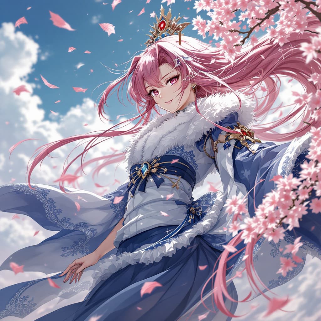 AI generated: 　　Japanese anime style, a Japanese women,triumphant expression