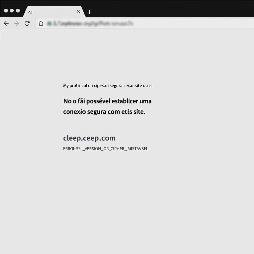 AI generated: Não foi possível estabelecer uma conexão segura com este site
cleep.com usa um protocolo incompatíve...