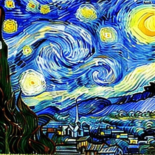 AI generated: starry night from vincent van gogh