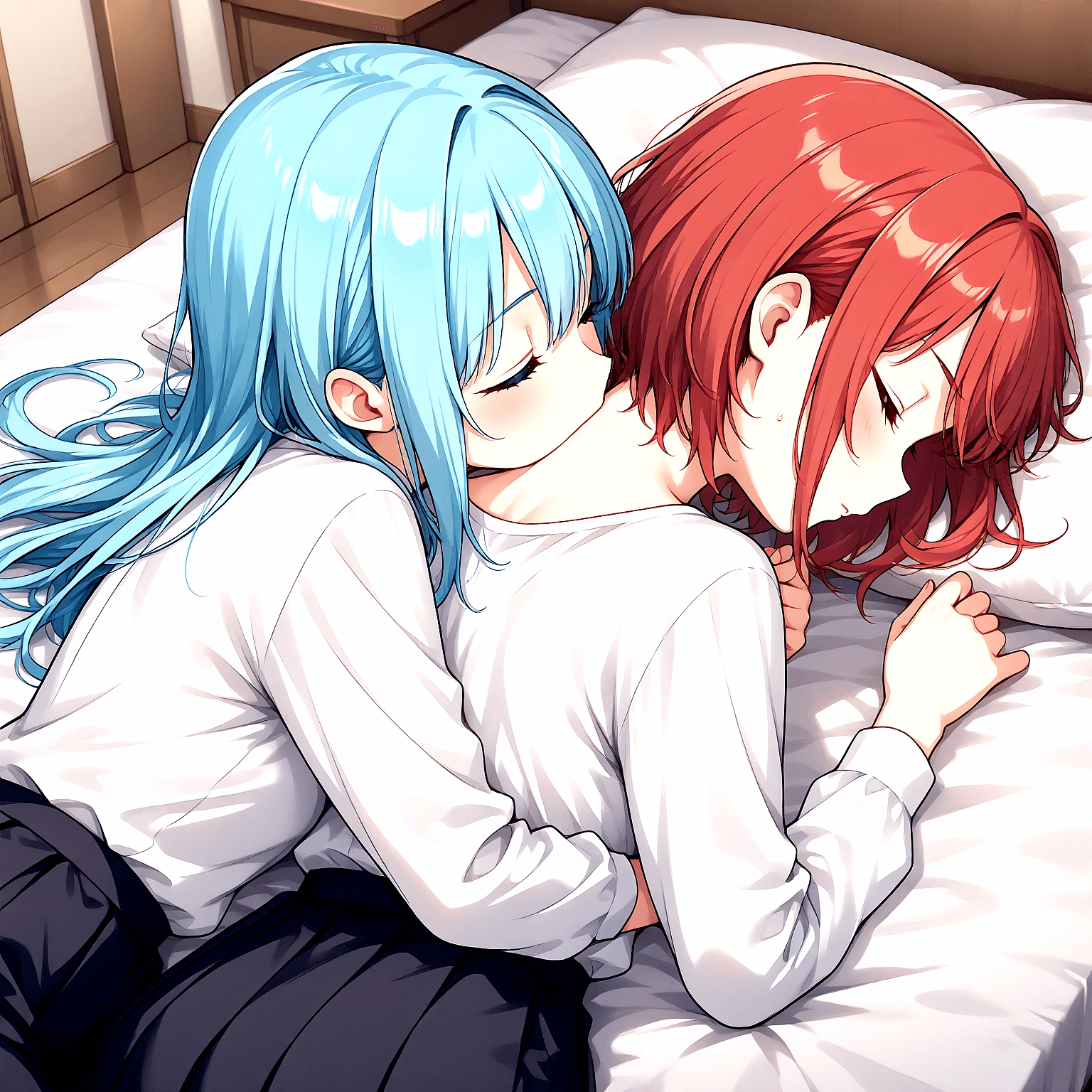 Kissing Neck (Yuri) -SDXL