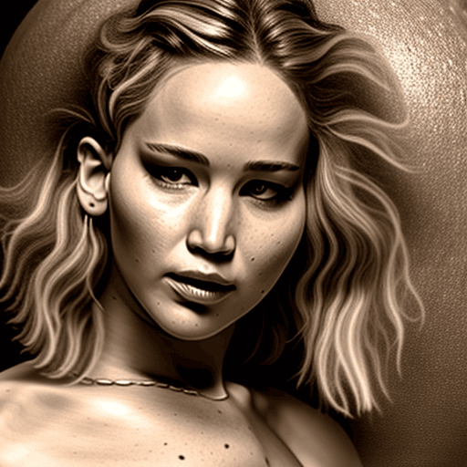 AI generated: Naked Jennifer Lawrence with huge round boobs and a big ass having sex. Hyper realistic, 8k image