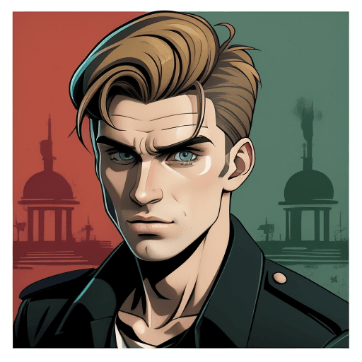 AI generated: official art 2D cartoon-style image of Thomas Michael Shelby, characterized by an aesthetic reminisc...