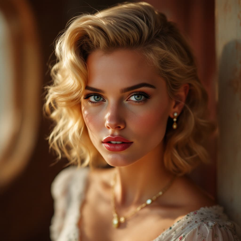 AI generated: portrait of Scarlett Johansson. Hyperrealistic 8K, inspired by Gil Elvgren, David LaChapelle, Olivia...