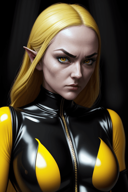 AI generated: Prompt: RAW photo, low key, cinematic composition, Middle earth, kill bill,  beautiful girl, rim lig...