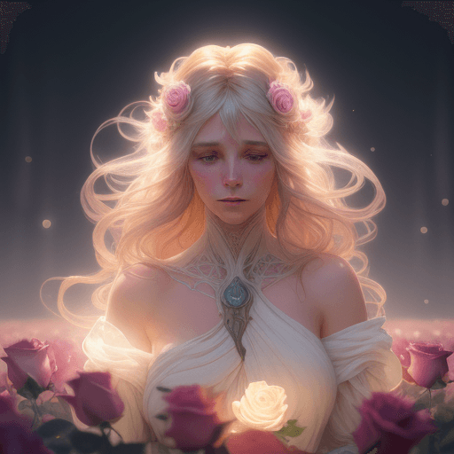 AI generated: mucha concept art:: women:soft natural volumetric cinematic:: perfect light:white glowing effects:: ...