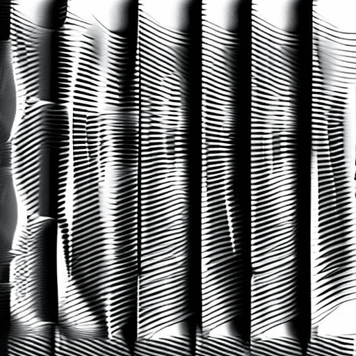 AI generated: monochrome abstract dark 3d shape 