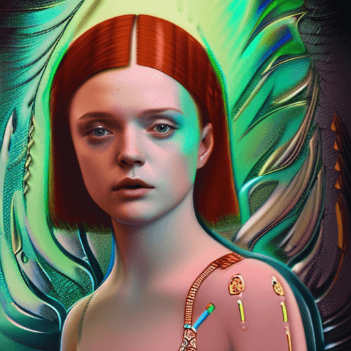 AI generated: Full body;sadie sink,chest tattoo, robotic brothel, smashing people, realism, wet, shiny, fantasy, i...
