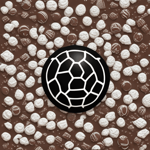 AI generated: Create logo about mix between soccer ball and chocolate bar emoji