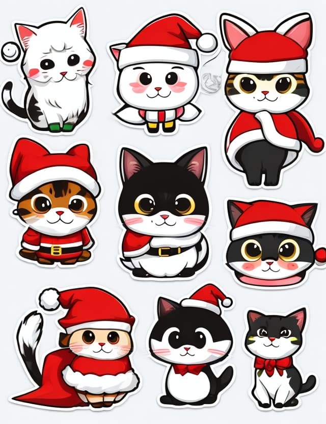 AI generated: ((cute stickers, style cartoon, cute Super Deformed Character, white border, high quality, colorful,...