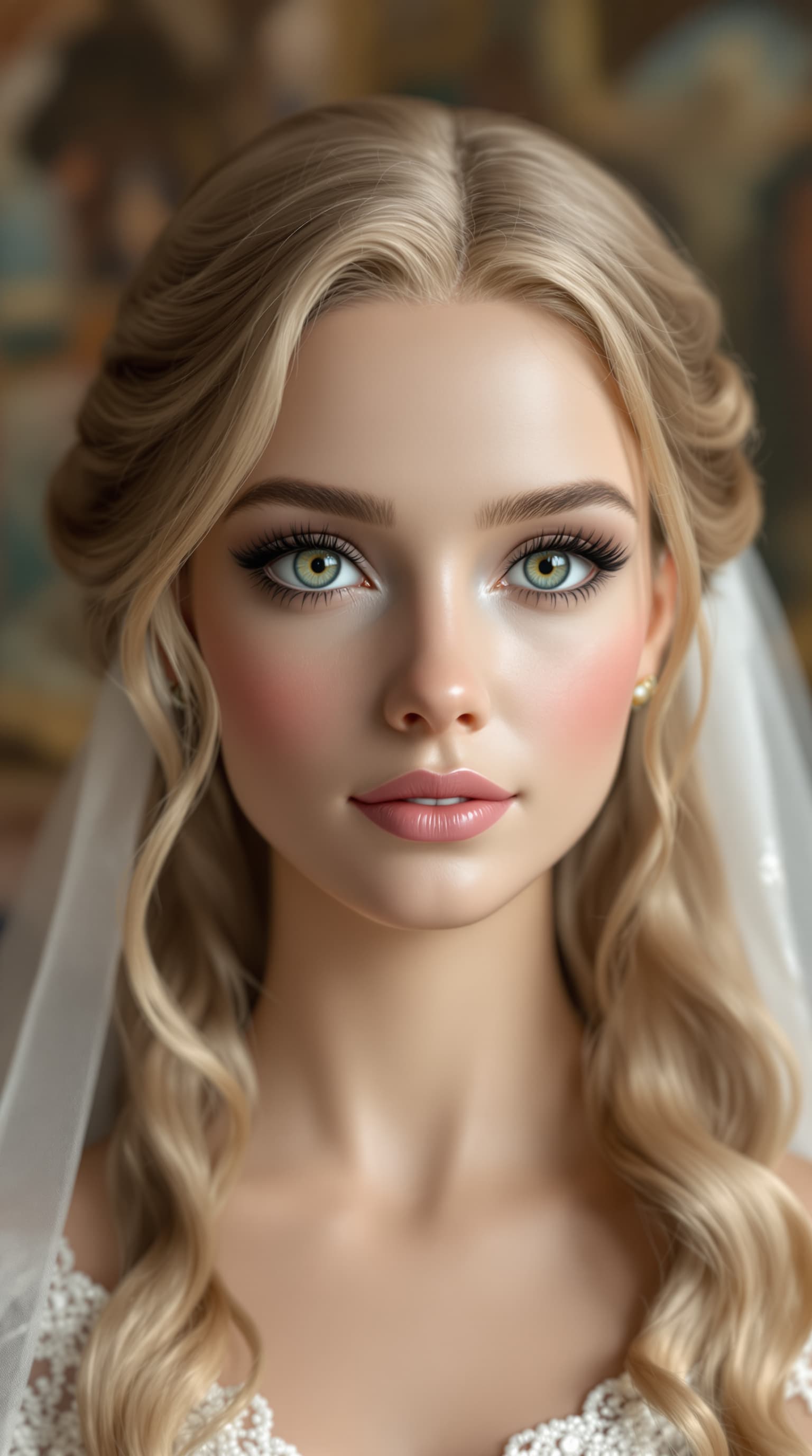 AI generated: A professional photograph showcases the most stunning porcelain figurine of Princess Charlotte as a ...