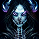 AI generated: Perfect Very Detailed eyes , Glowing , Creepy Teeth, Skeletal, Amber Heard, malice, skulls, tendrils...