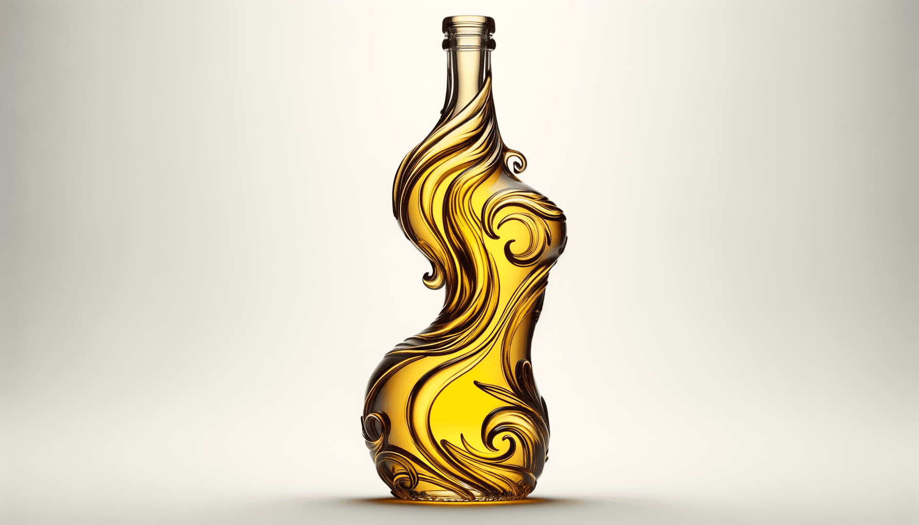AI generated: Alcohol bottle shaped like a curvy woman