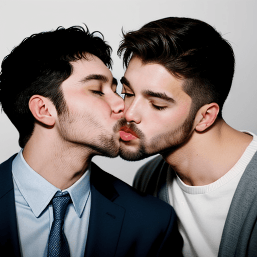 AI generated: two men kissing