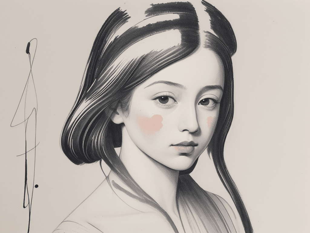 AI generated: pen painting, portrait of a man, delicate ink lines, meticulous precision, in the style of the 17th ...