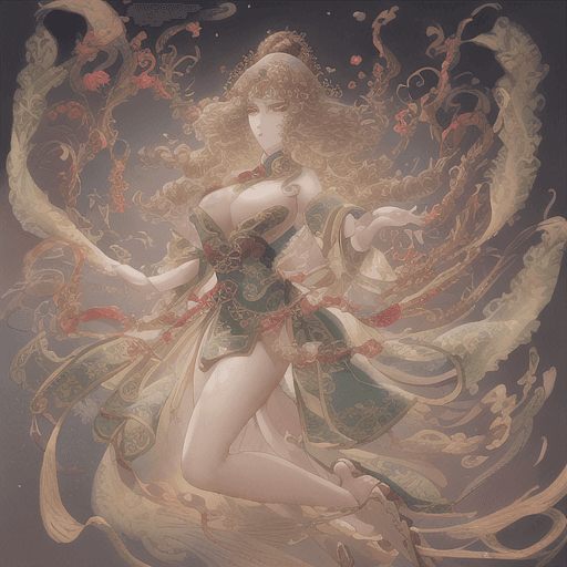 AI generated: Ancient Chinese beauty, full body, graceful lines, delicate and vivid, beautiful face, willow-leaf e...