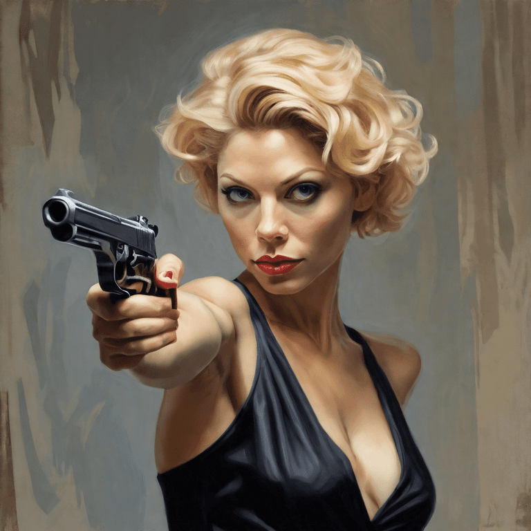 AI generated: James Bond girl.