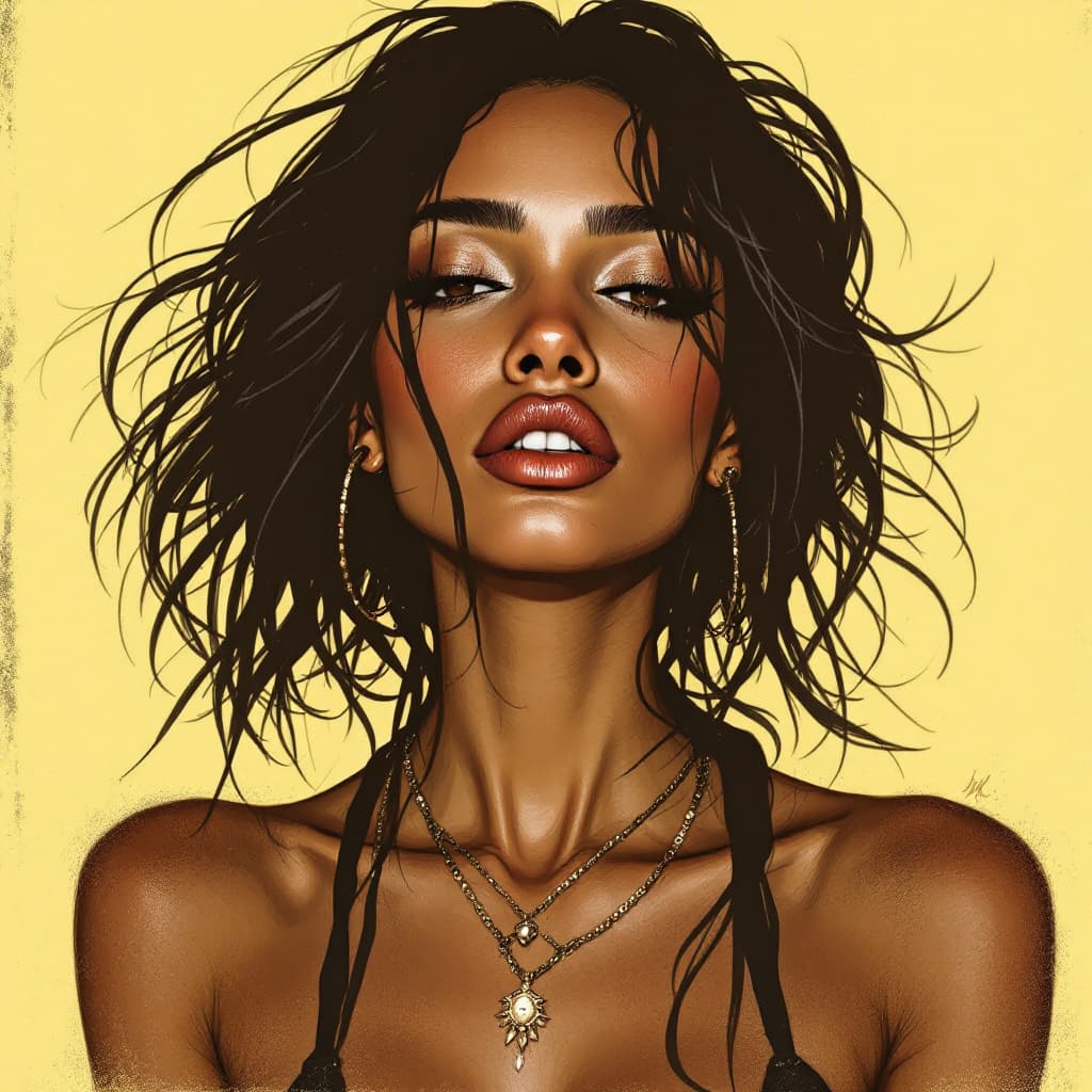 AI generated: woman; na-k-ed with no cl-othes