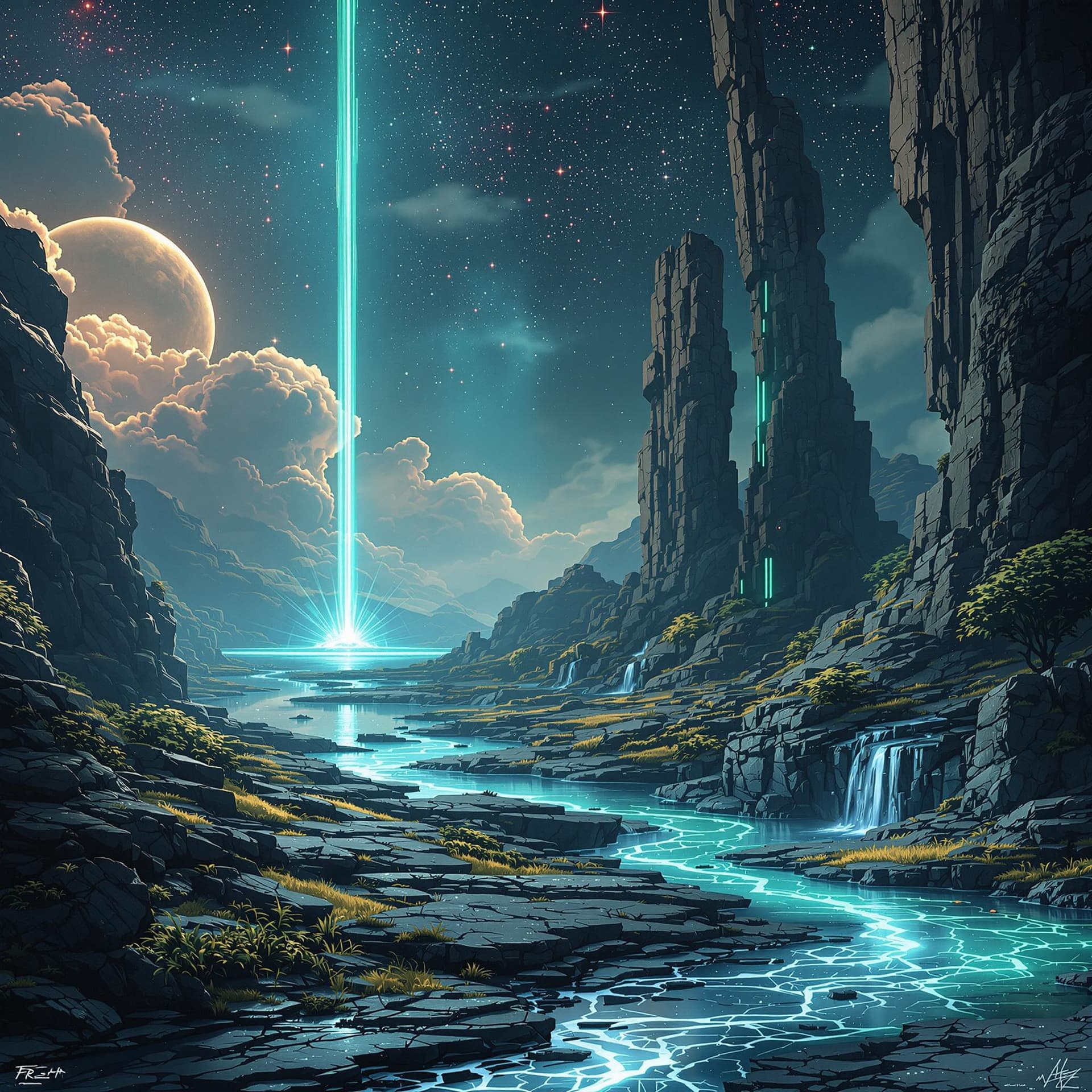 AI generated: techno taiga landscape --ar 4:5