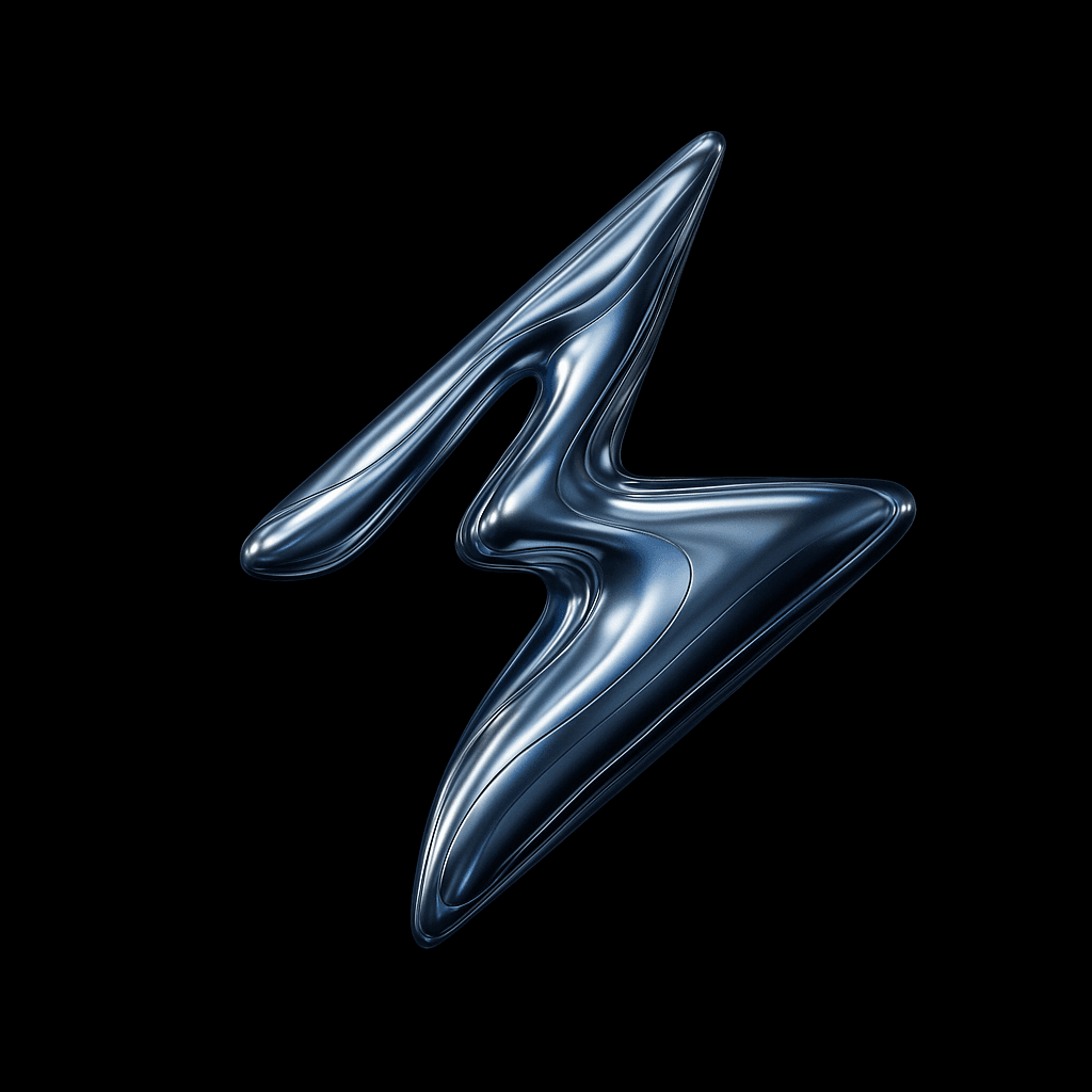 AI generated: ChatGPT JSON:

{
  "title": "Chrome Bolt",
  "styleAesthetic": {
    "overallVibe": "Liquid met...