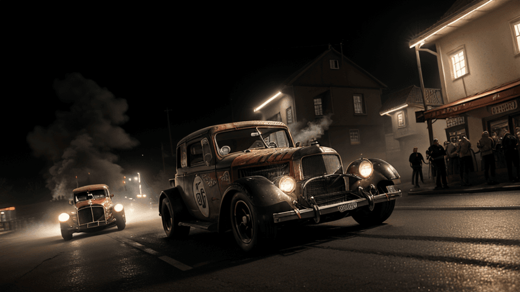 AI generated: (masterpiece, best quality, 8k,HDR), digital photo, real, A wide old street, houses on both sides in...