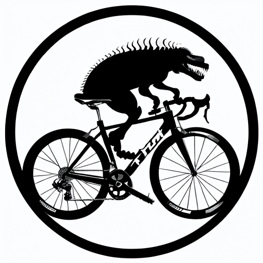 AI generated: Logo of the bike club “Trex”, the picture should show a bike in a circle, minimalistic.
