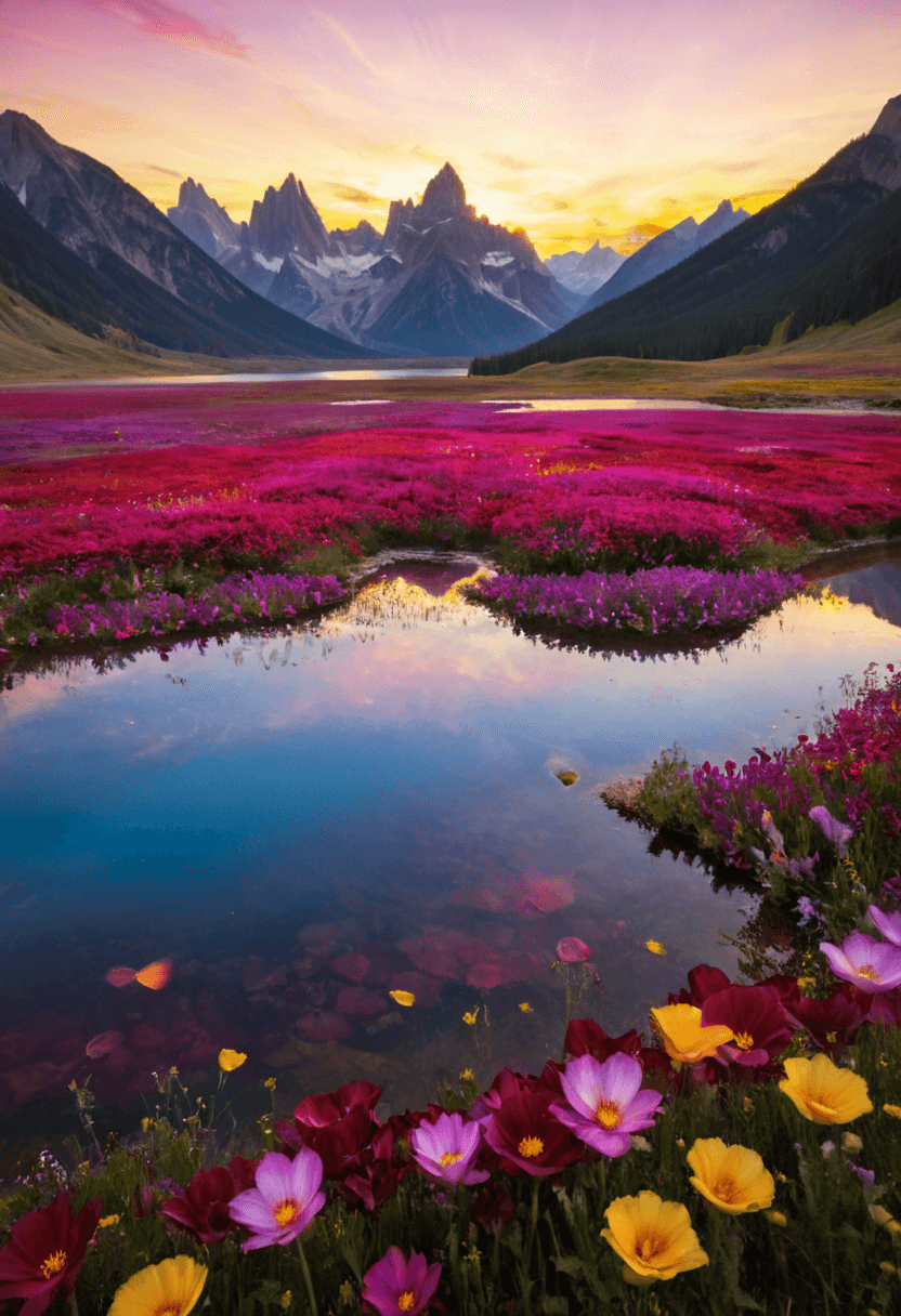 AI generated: Dreamscape <lora:xl_more_art-full_v1:1>,<lora:DreamARTSDXL:1>,A field of massive, alien flowers that...