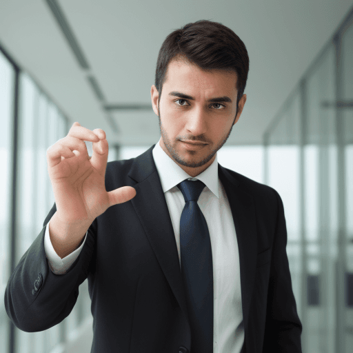 AI generated: A business man with crossed hand