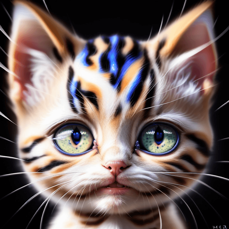 AI generated: (hyperrealism : 1. 4), (award winning: 1. 4) (masterpiece photo: 1. 4) BREAK 
a very cute kitten, hu...
