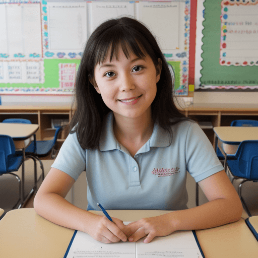 AI generated: Photograph of an elementary school teacher